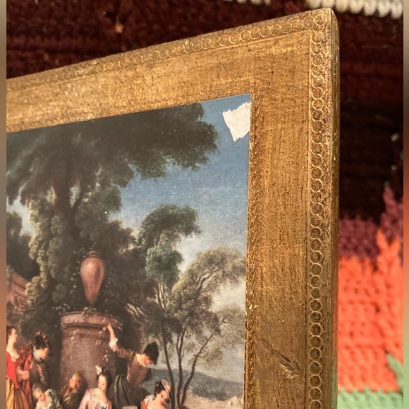 Vintage Italian Florentine Group of Women Wall Decor Plaque - Picture 5 of 12